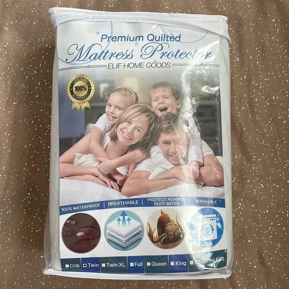 Brand New Premium Quilted 100% Waterproof Washable Twin Size Mattress Protector